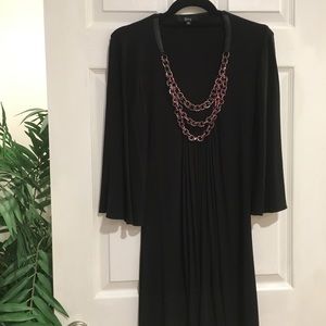 Sky Dress with Pink Rhinestone Chains